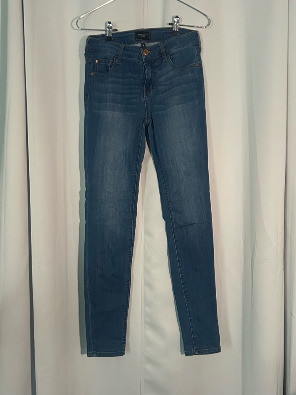Celebrity Pink Vintage Wash Skinny Jeans - Blue